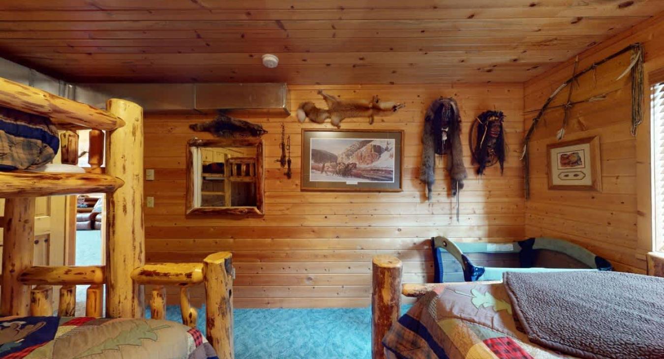 Lots of outdoor decor placed throughout the cabin for you to enjoy.