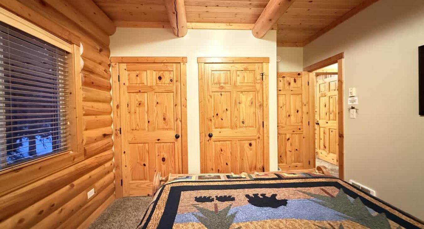 Natural light beams into the room from the window during the day.