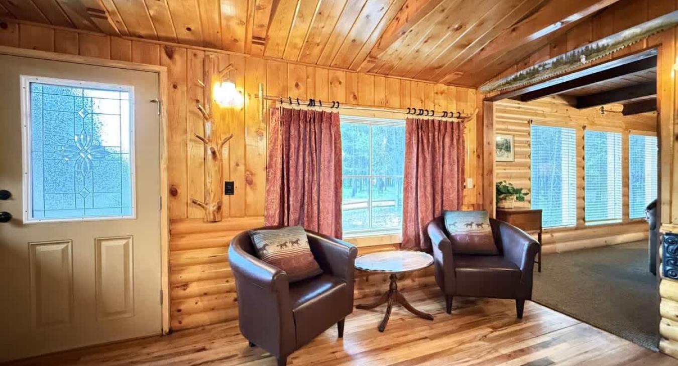 Dining area extra seating.