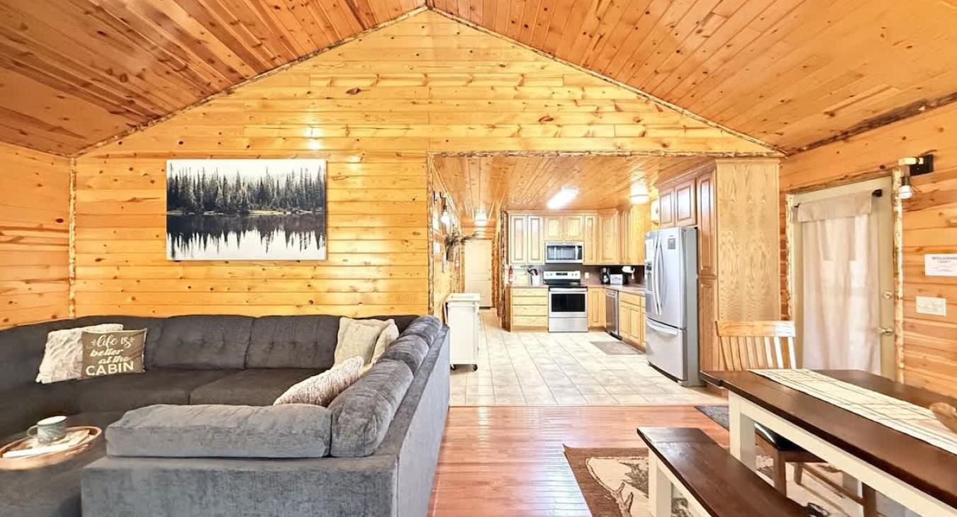 Living and Dining room just off the kitchen.