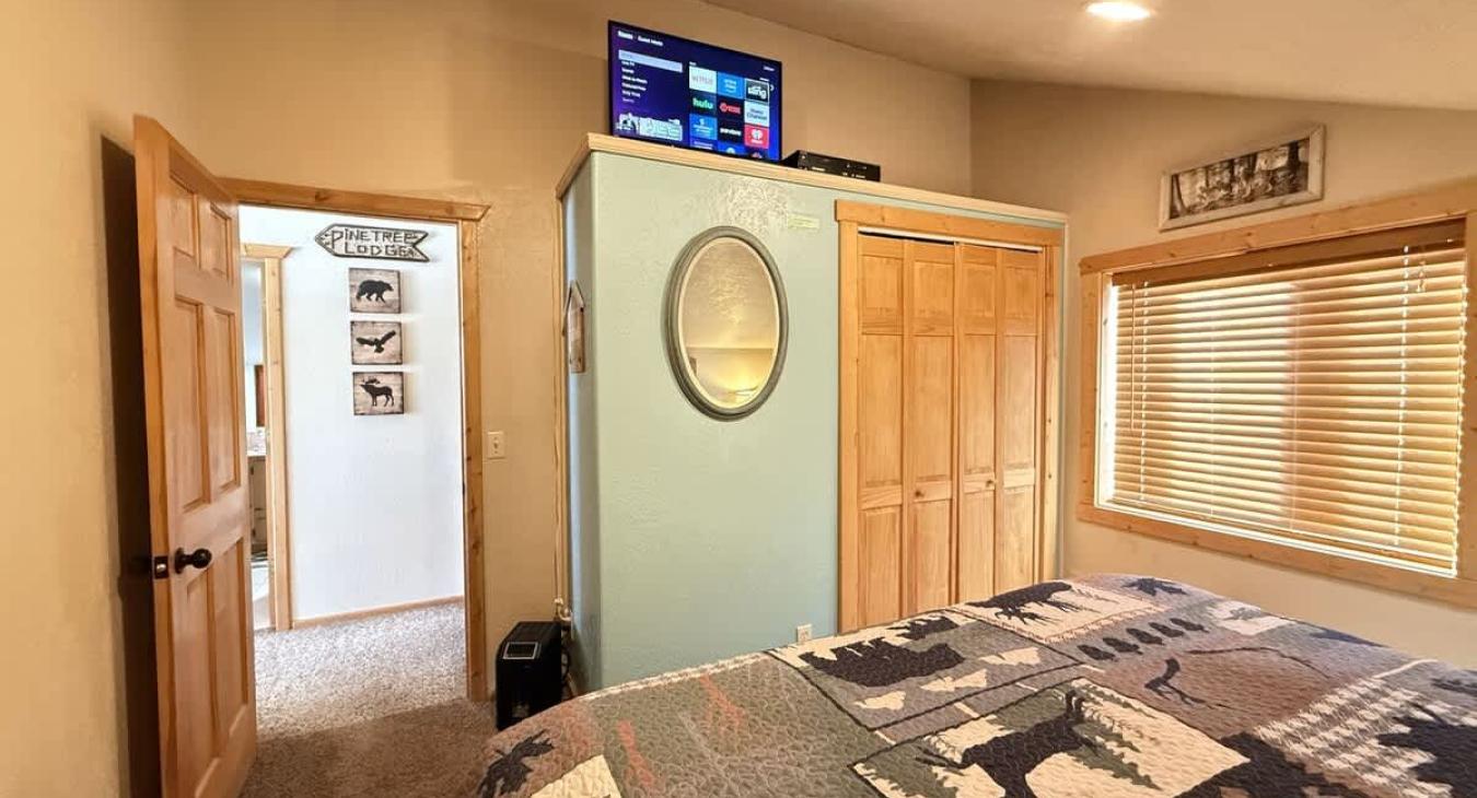 Located within this room is a closet to store your belongings.