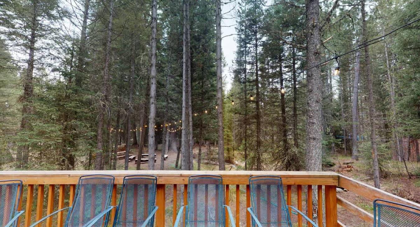 The deck has chairs to take in the scenery around you.