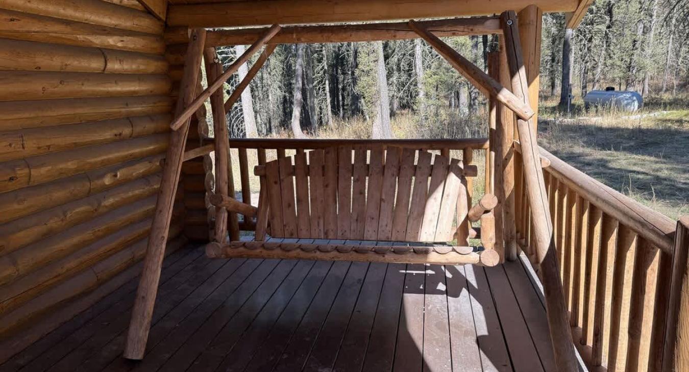 Seating on the deck to enjoy the outdoors.