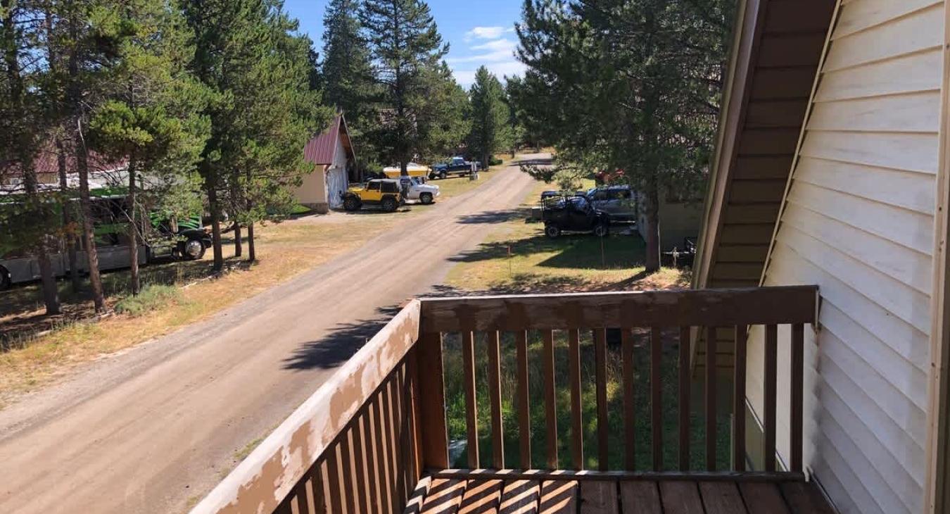 Deck view of the outside.