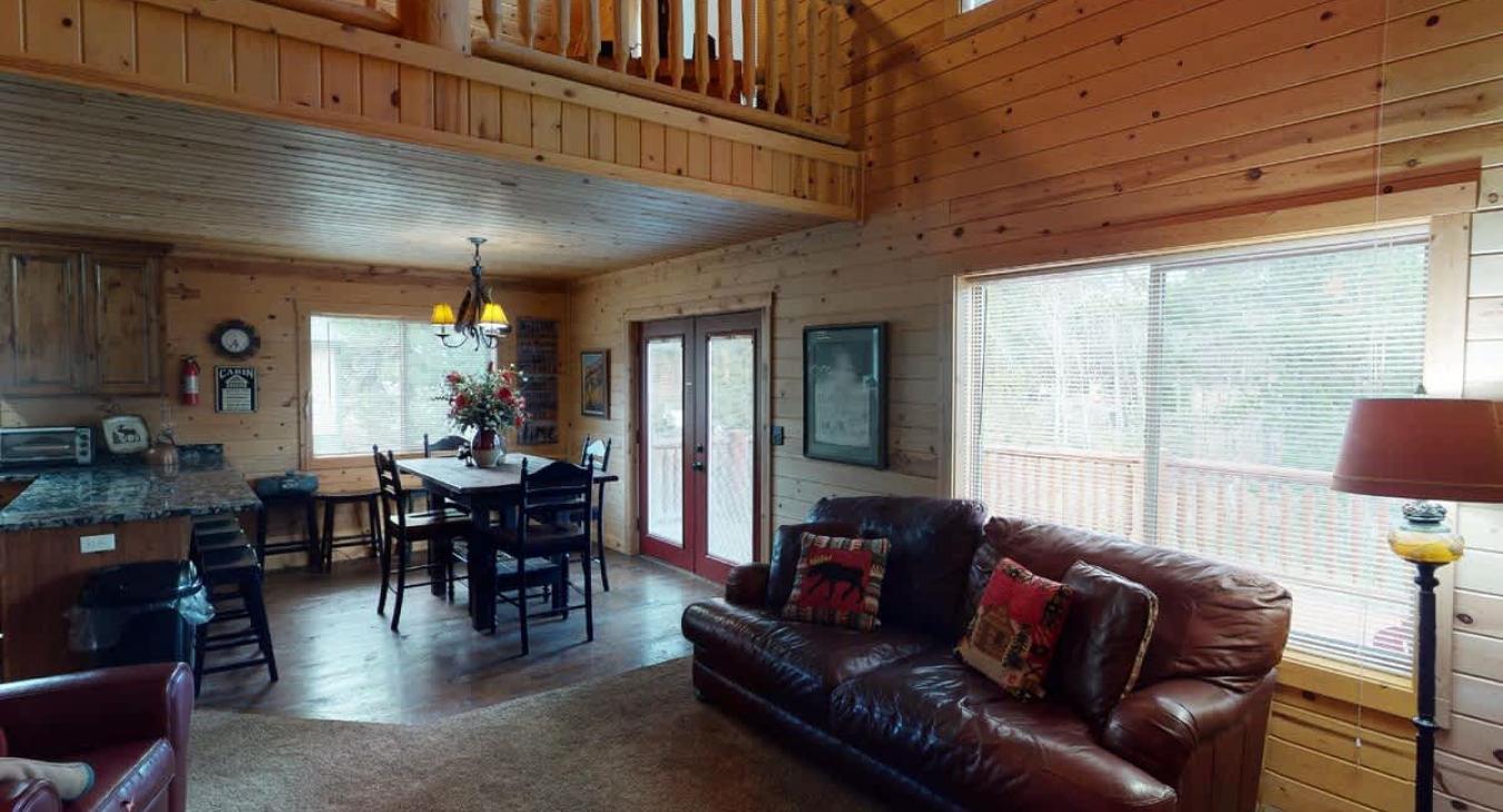 The rooms flow together making it feel cozy and welcoming.