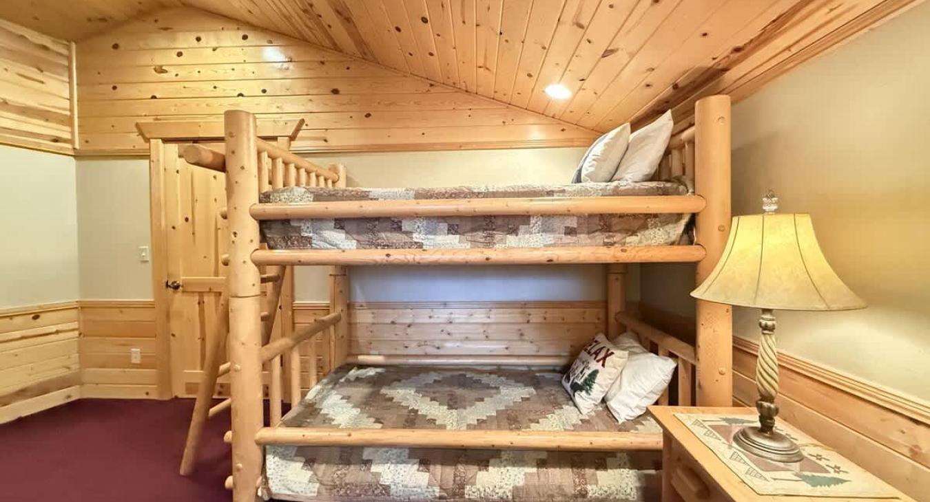 Twin bunk bed in master bedroom.