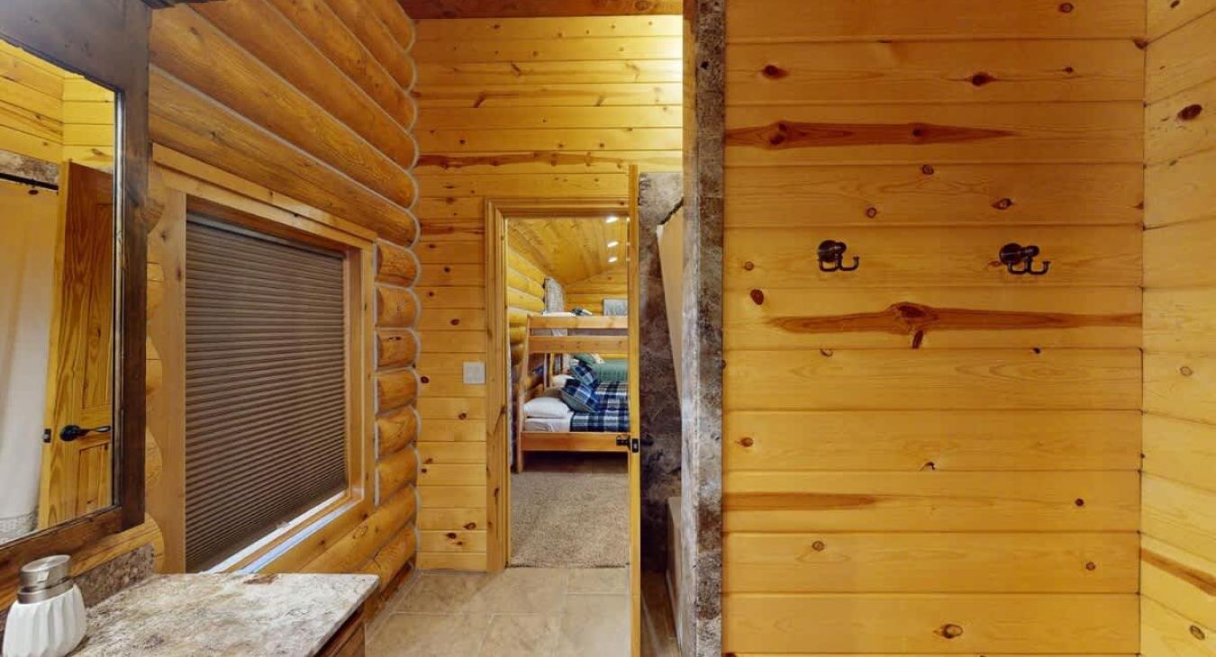 This bathroom although shared with others is cozy and spacious for everyone.