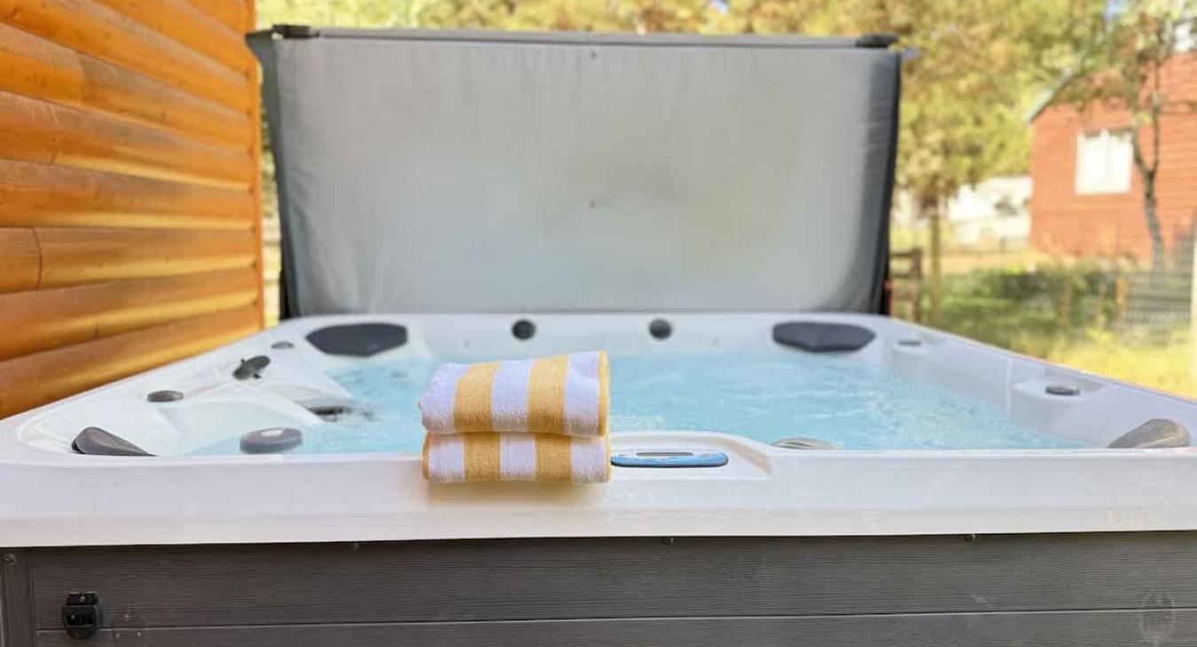 Hot tub for relaxing after a long day exploring the area.