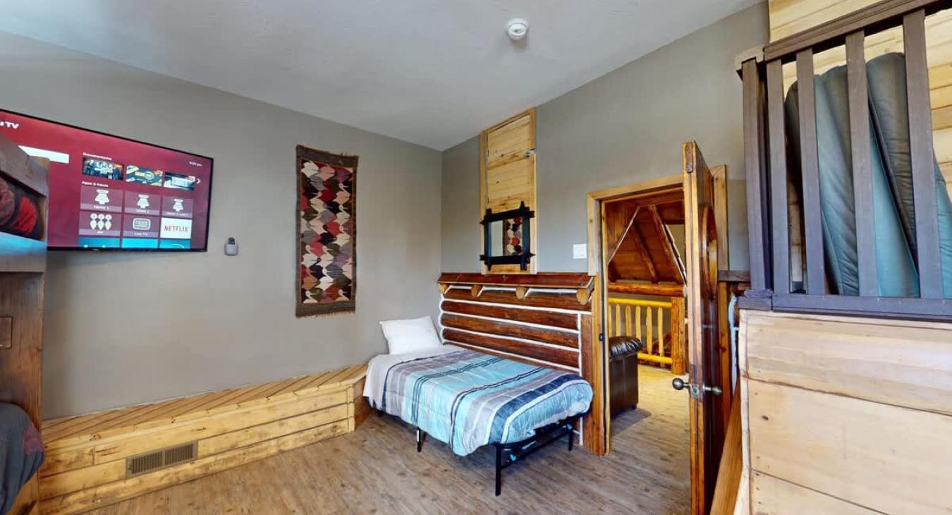 Smart tv is also located in this room.