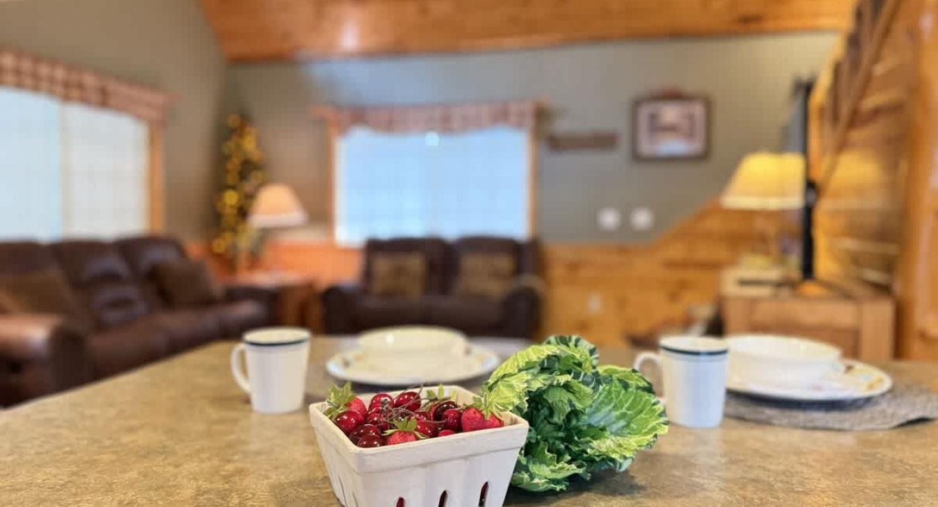 Island view into the living room