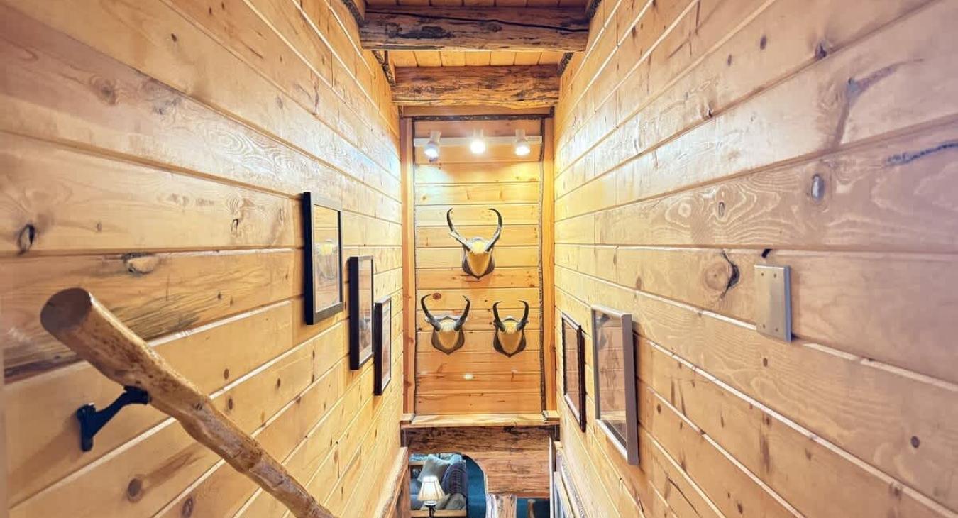 Access to the main level through the stairs.