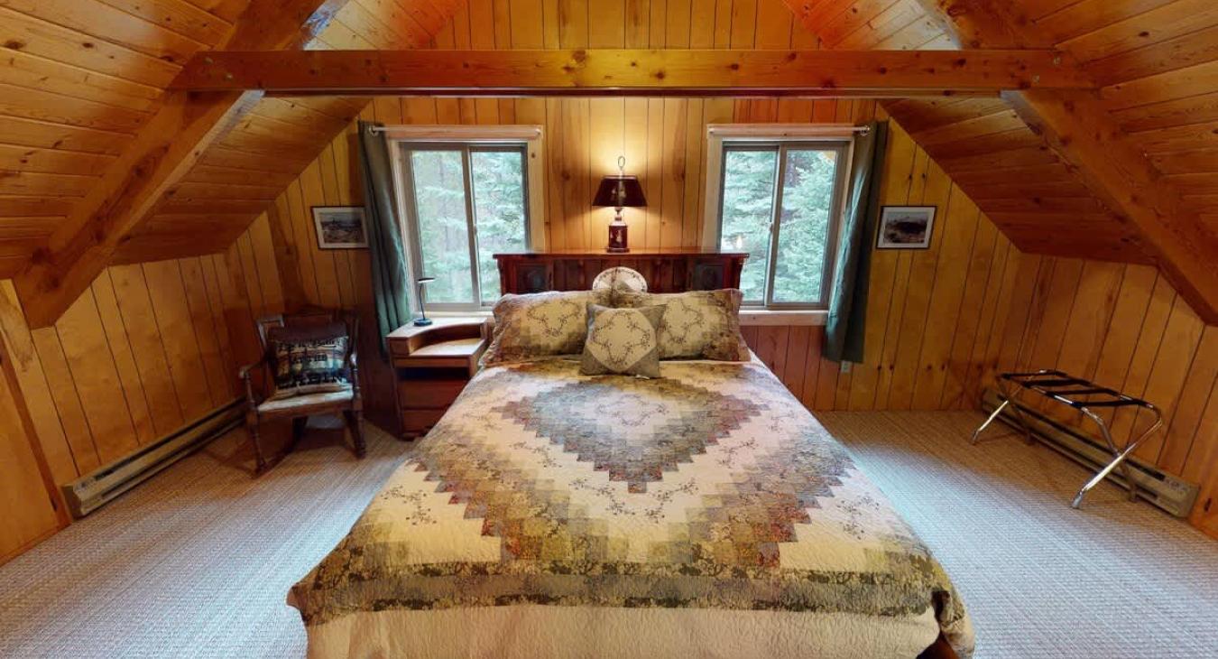 This bedroom comfortably sleeps 2 people.