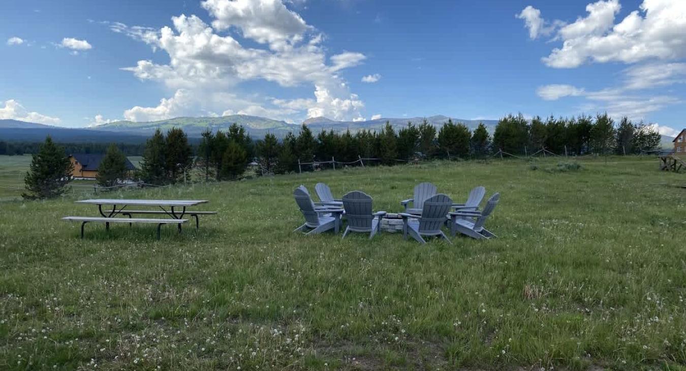 Enjoy the beautiful landscape just outside of the cabin.