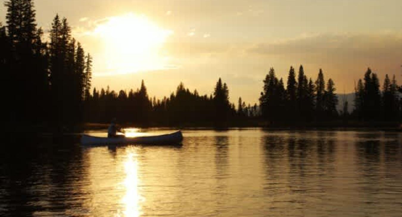 canoeing on the river