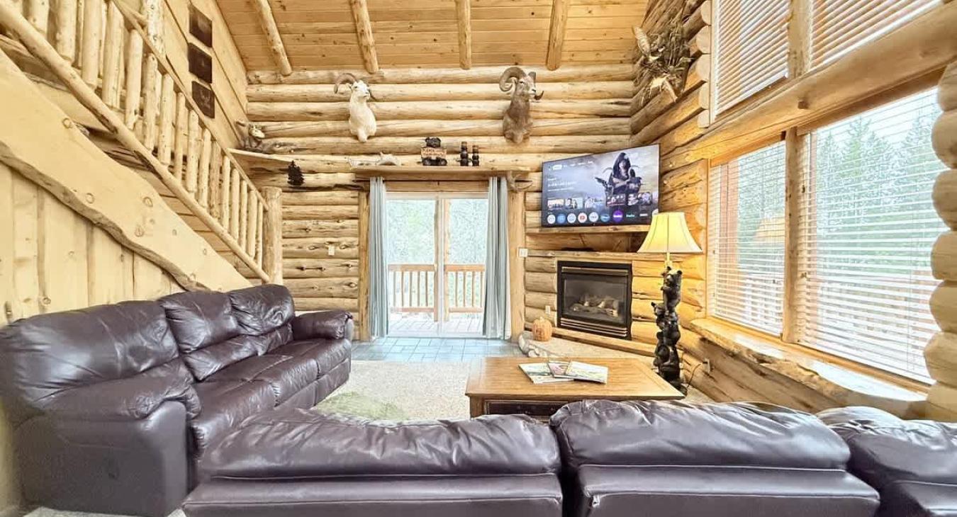 Kick back and watch TV while the kids play.