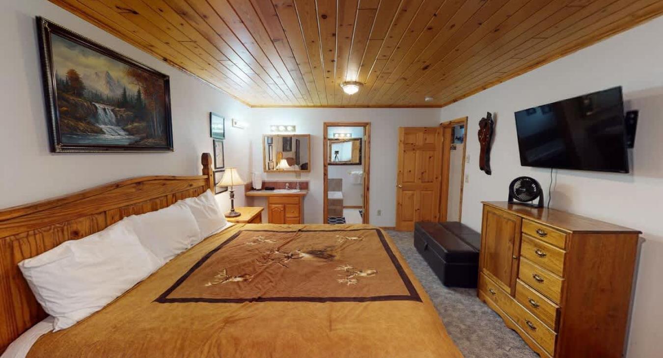 Master bedroom located on the main level.