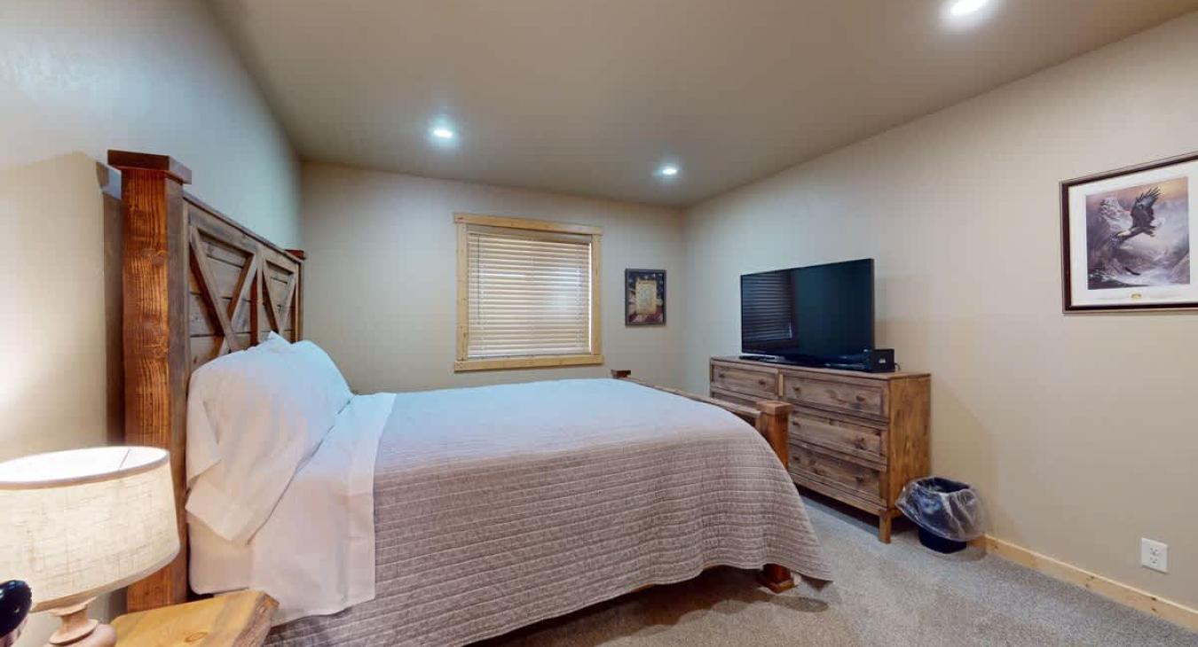 Large window to let in natural room during the day.