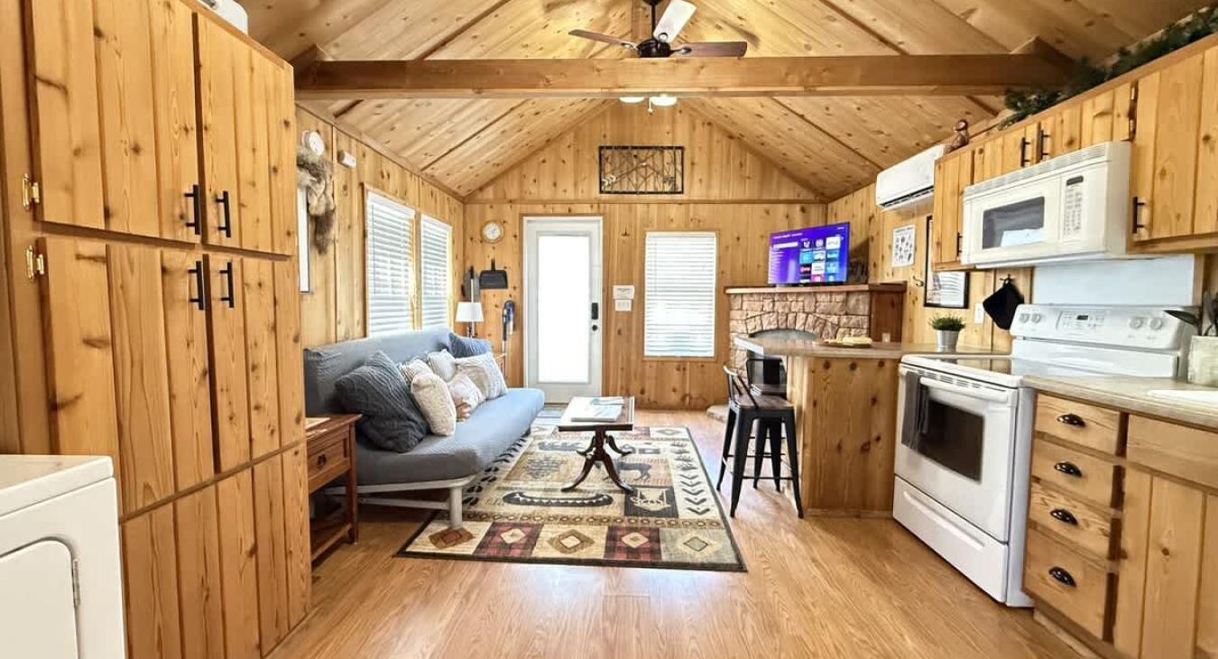Perfect cabin for a couple or small family getaway.