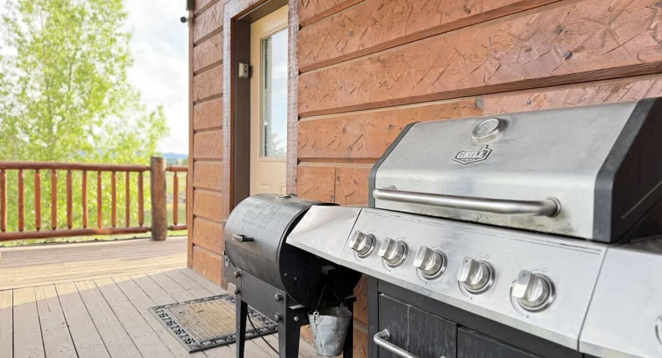 A grill is located outside for your use during your stay.