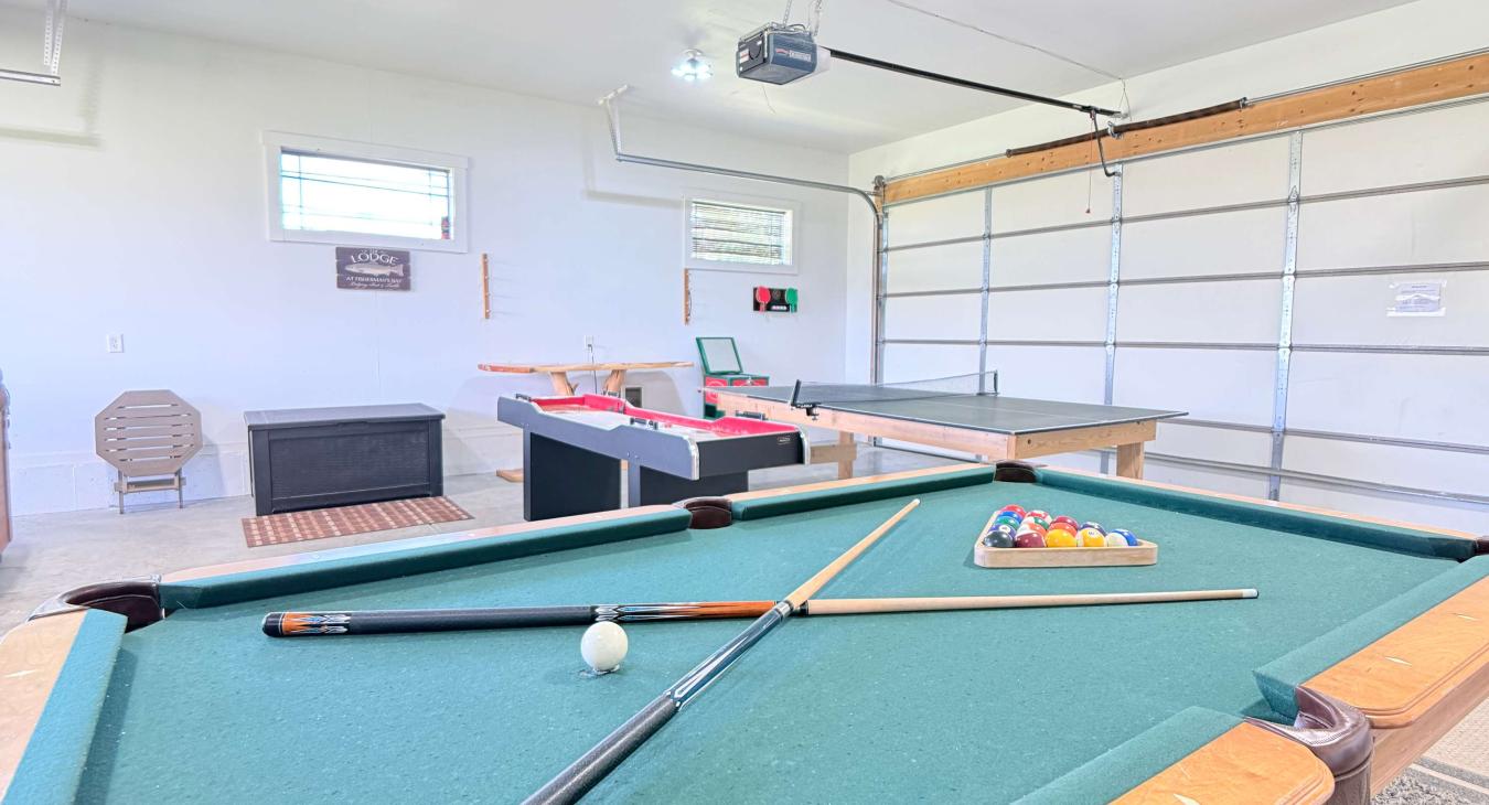 Keep the fun going in the fully equipped game room! Enjoy a match of pool or ping pong, perfect for rainy days or fun nights.