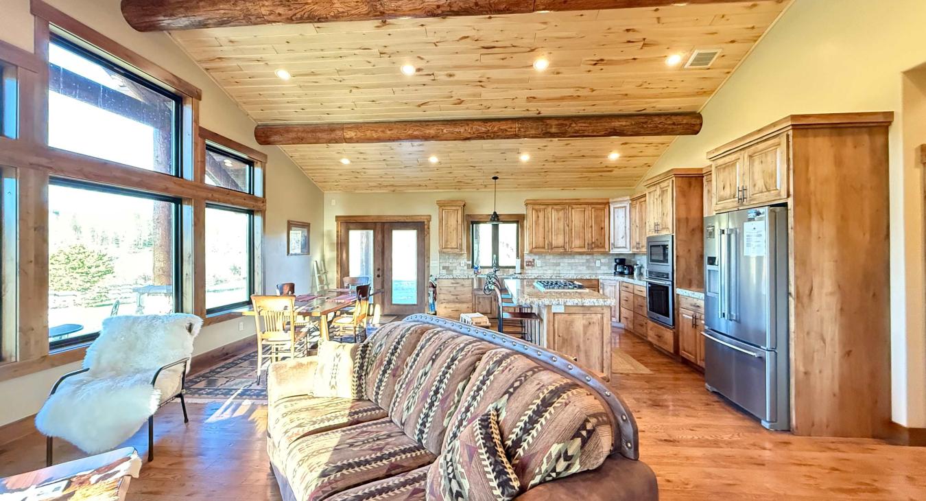 Lots of open light from the windows.