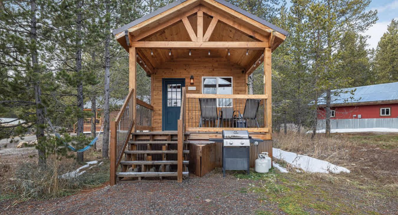 The front porch with seating and enjoying warm summer nights.