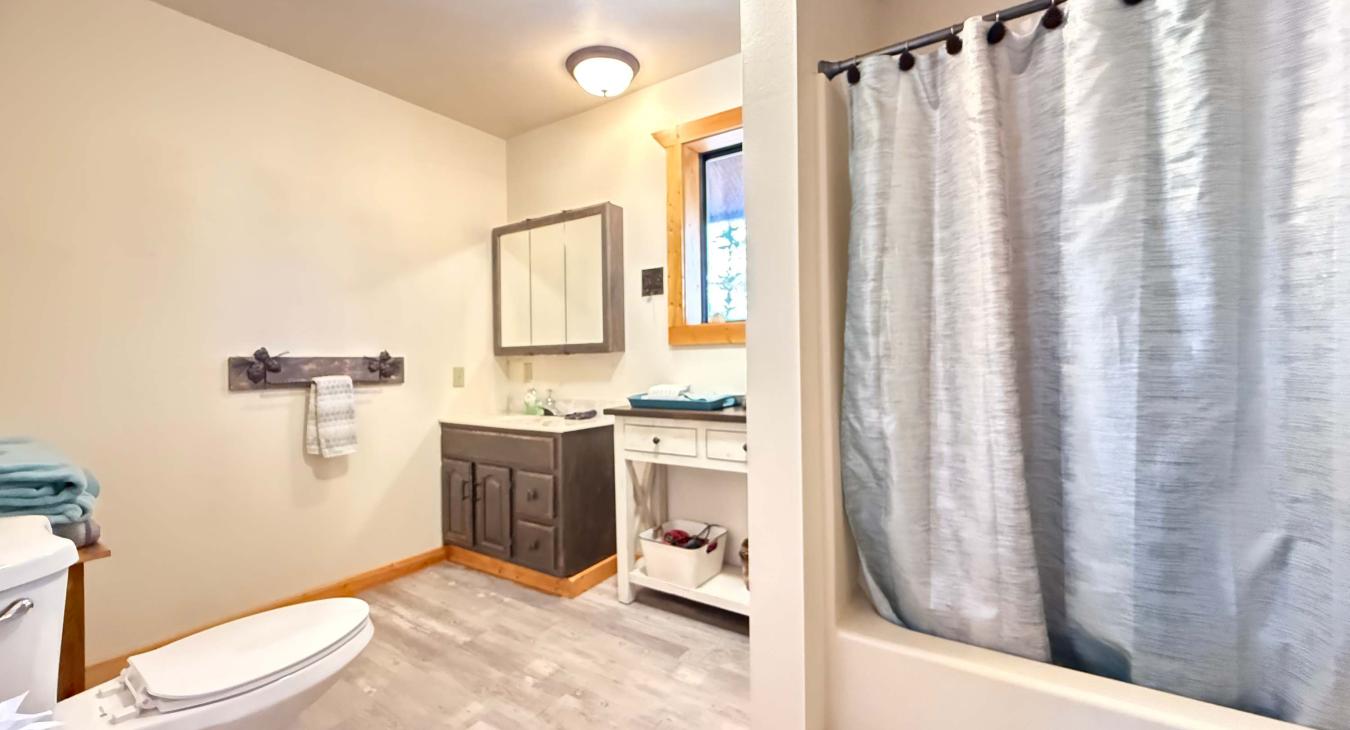 Bathroom 2 with plenty of room with bath and shower combo