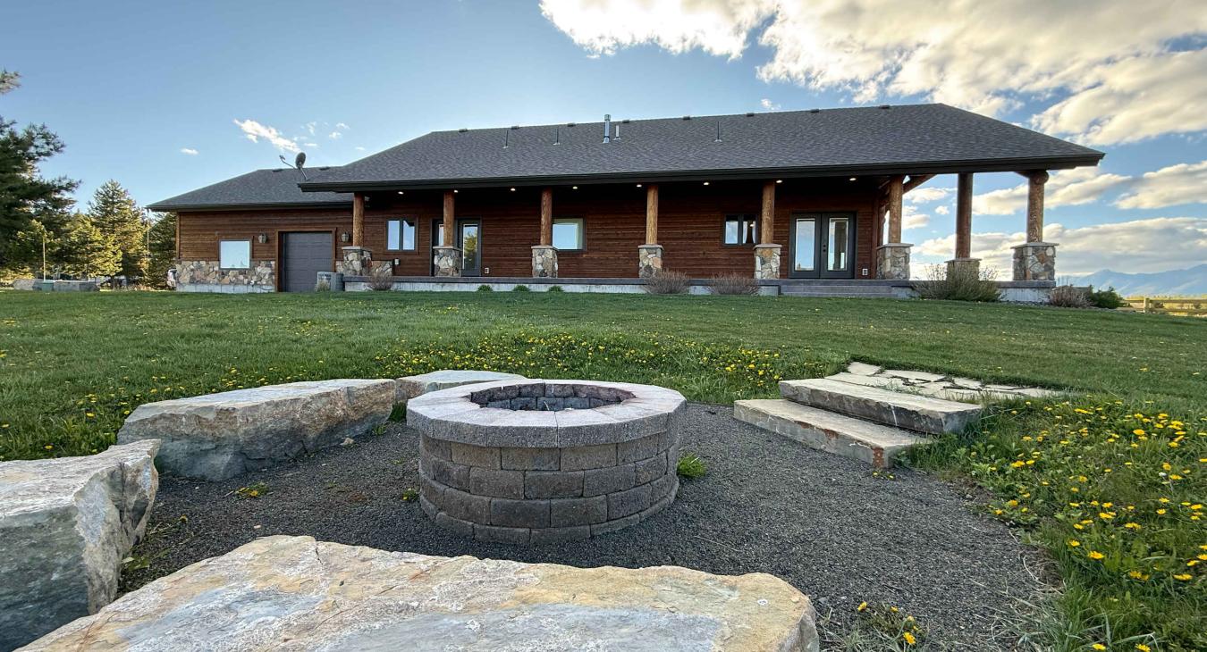 Fire pit located outside to use during your stay.