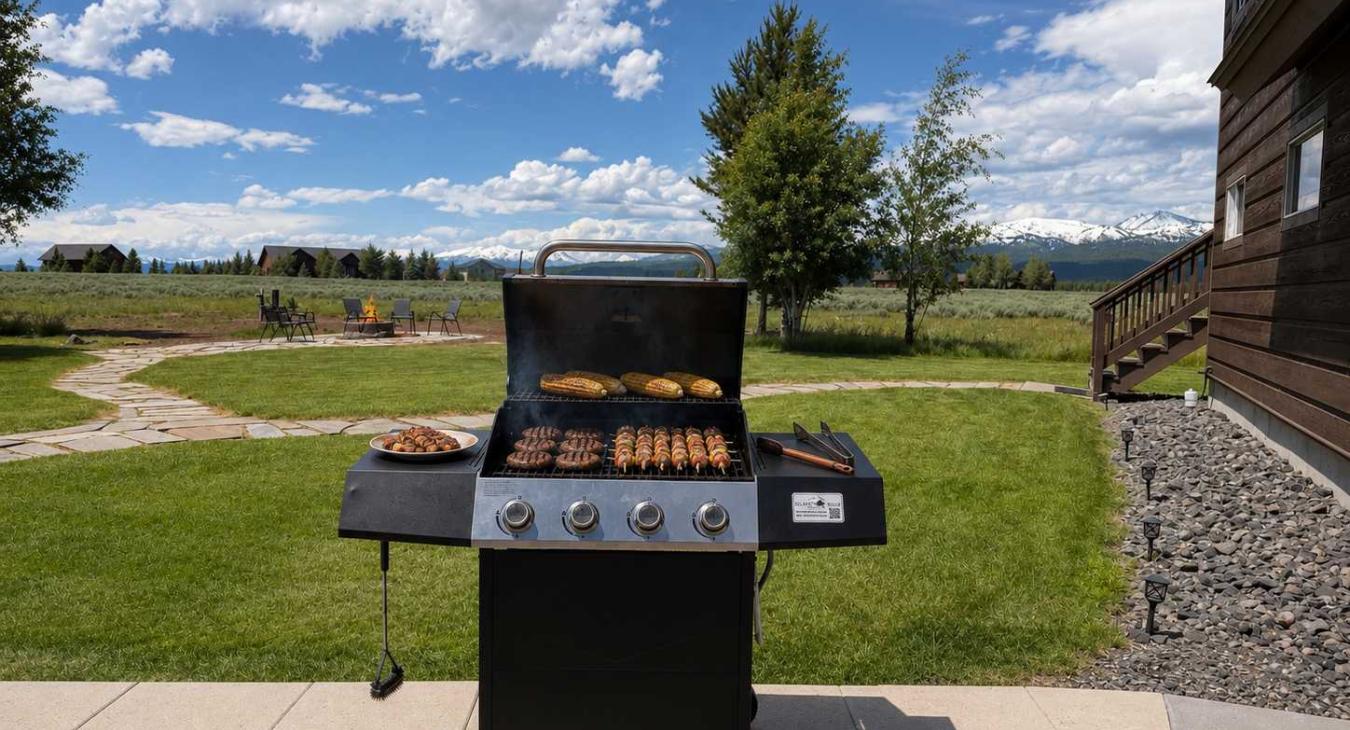 Fire up the premium gas grill on the patio to whip up delicious barbecue meals for your group while enjoying the views.