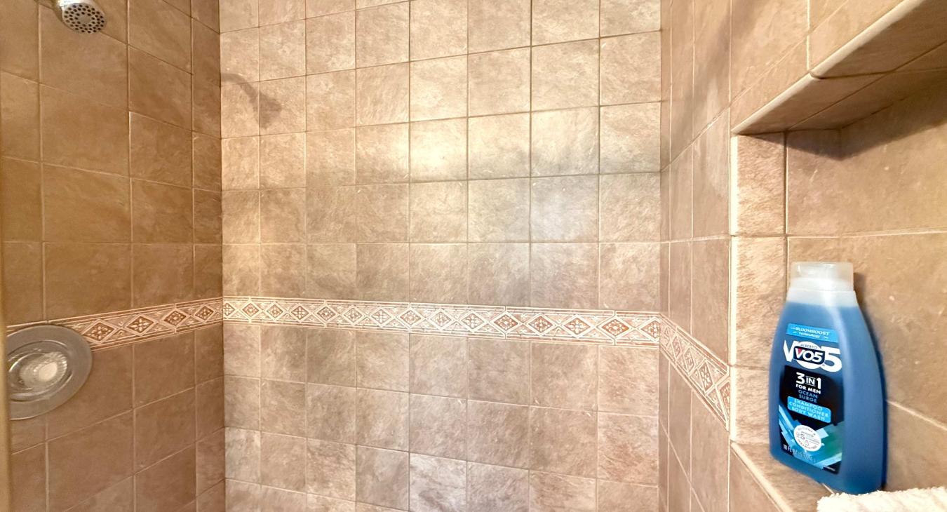Master bathroom with walk in shower.