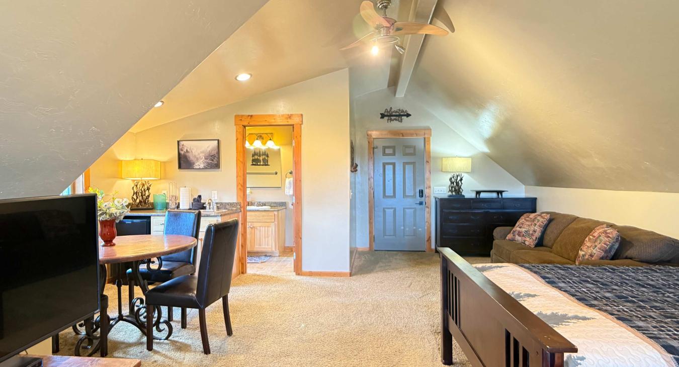 Perfect for families or groups, this self-contained suite offers ultimate flexibility with its own living setup and easy bathroom access.