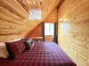 Bedroom upstairs with queen bed to sleep 2 people.