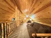 Upstairs loft with 2 full size futons for extra beds.