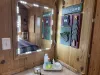 Get ready for the day at the desk with the light up mirror.
