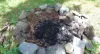 Fire pit located outside for your use.