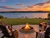 Large firepit with seating to enjoy the perfect s'mores. Make sure to bring your own firewood.