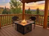 Large open deck off the baster bedroom with seating to enjoy the view.