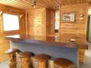 Island seating to accommodate more people.