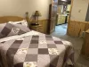 The first bedroom has a queen bed perfect for 2 people.