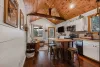 Kitchen and living room area is spacious for it being a tiny house.