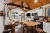 Open great room area with the kitchen and living room.