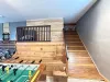 An absolute highlight for families! This unique game room features basketball hoops for rainy-day excitement.